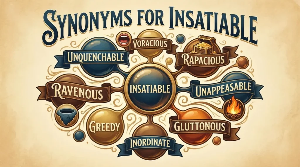 Synonyms for Insatiable