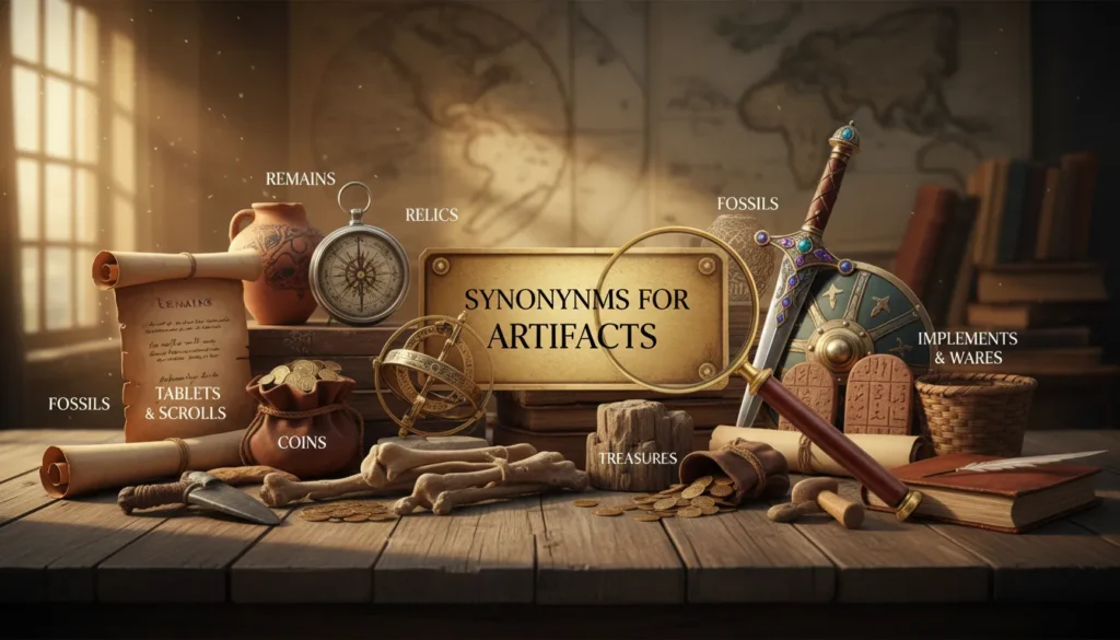 Synonyms for artifacts