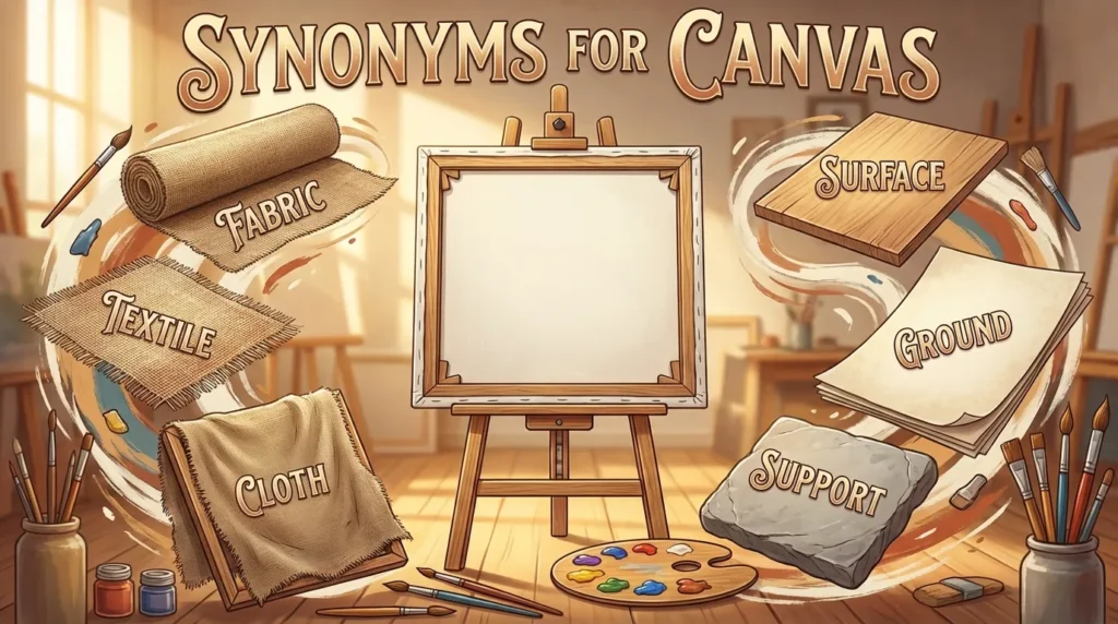 synonyms for canvas
