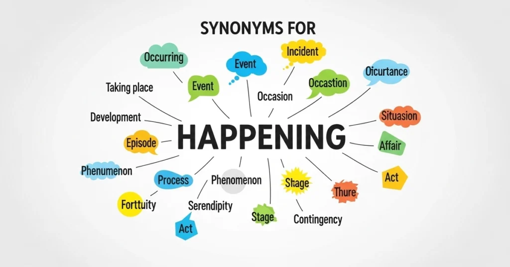 Synonyms for Happening