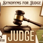 synonyms for judge