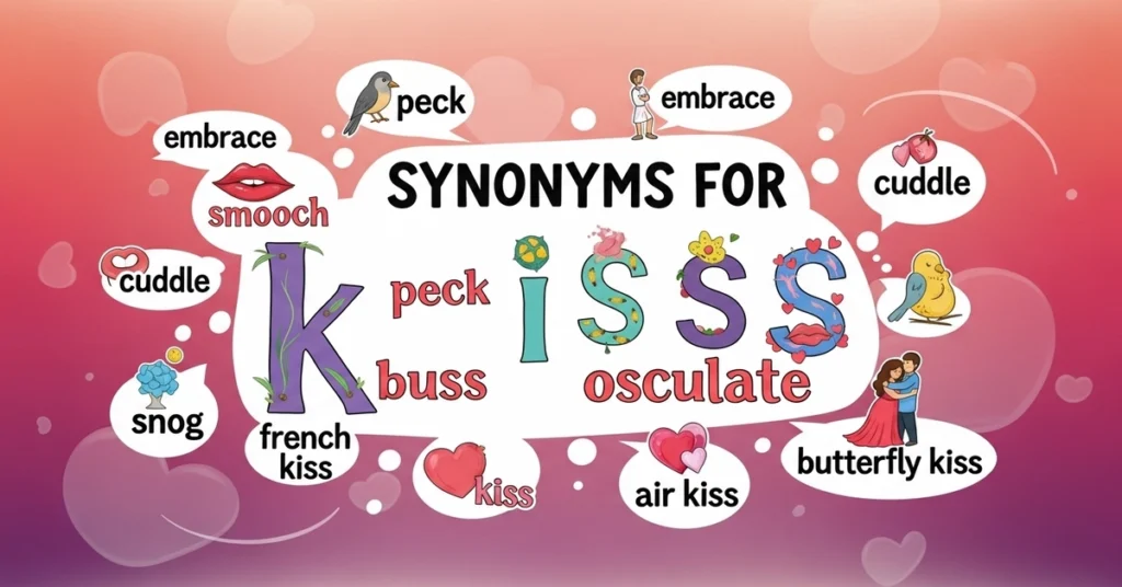 Synonyms for kiss