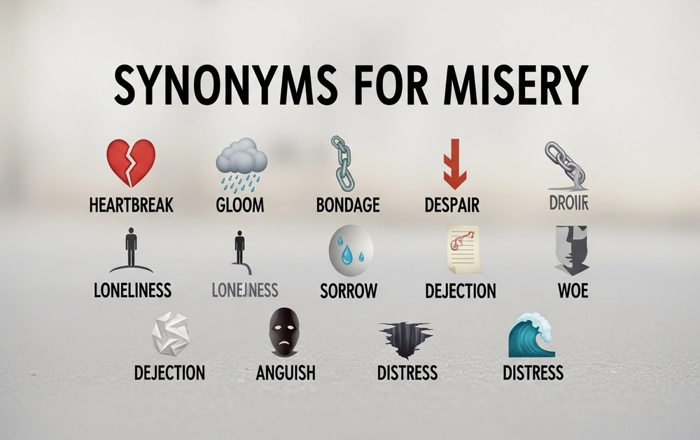 synonyms for misery