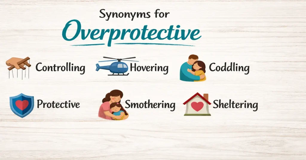 Synonyms of overprotective