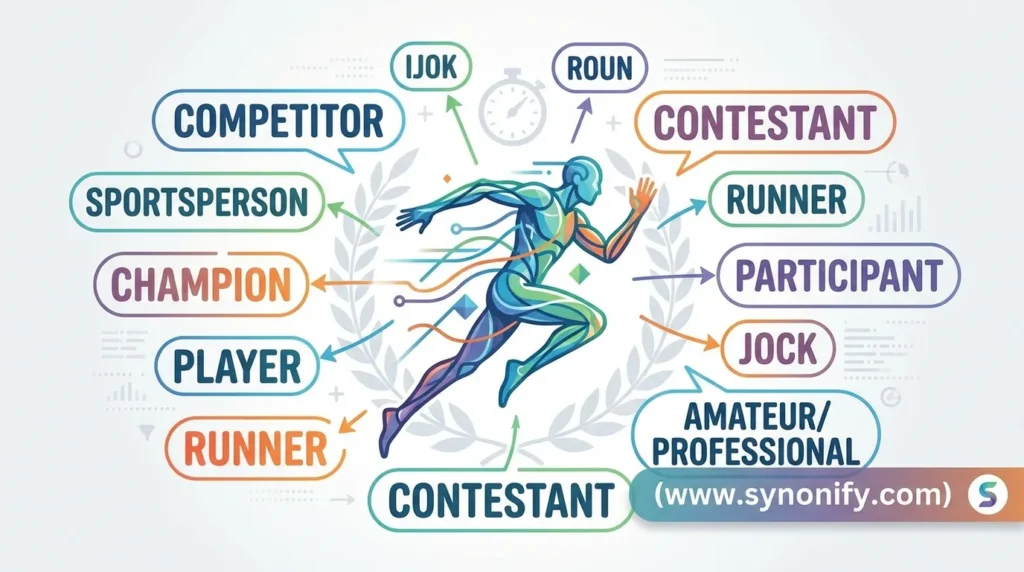 synonyms for athlete