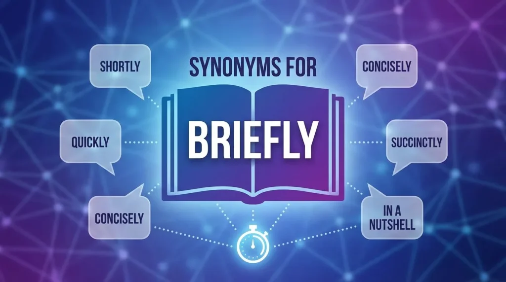 synonyms for briefly