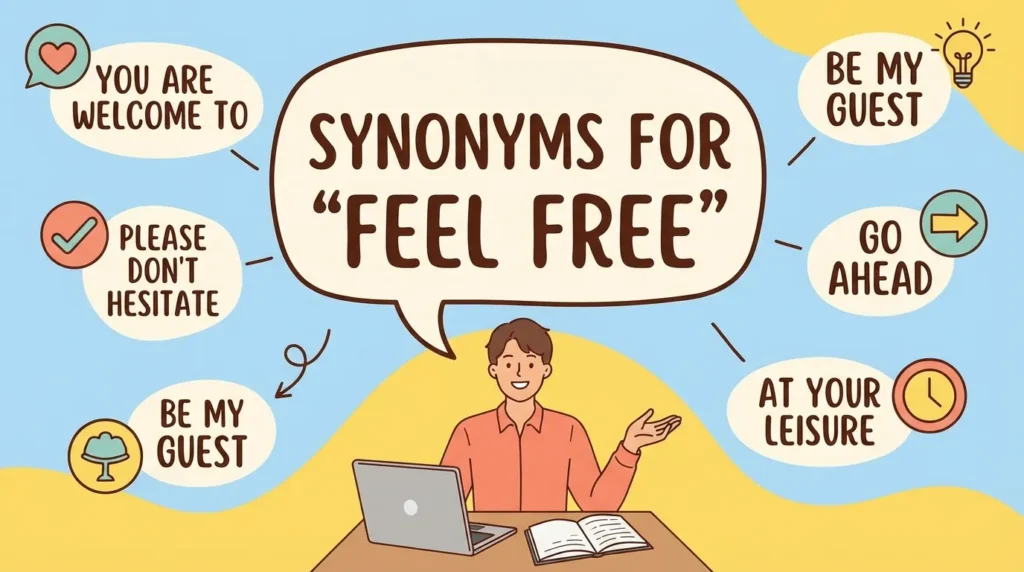 synonyms for feel free