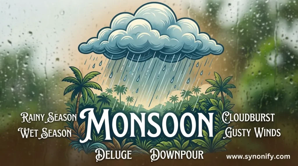 synonyms for monsoon