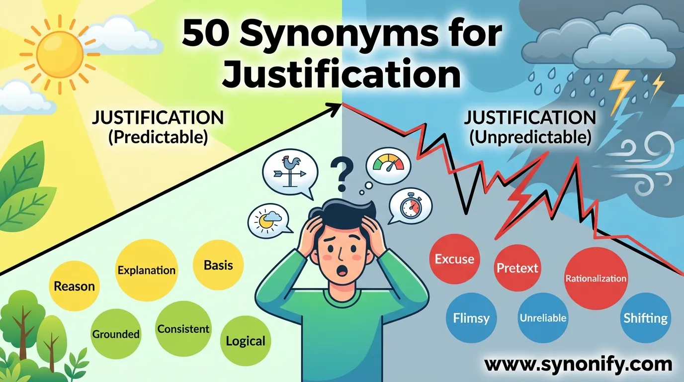 synonyms to justification