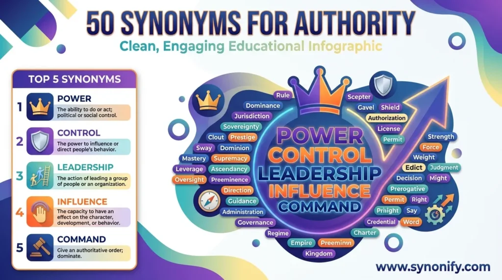 synonyms for authority