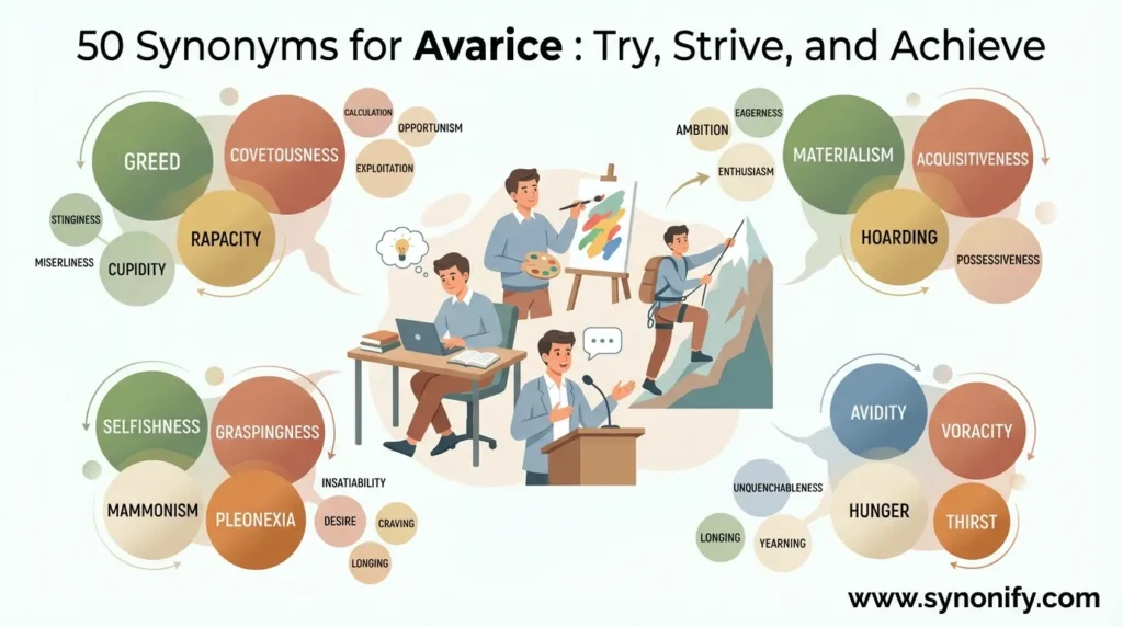 synonyms for avarice