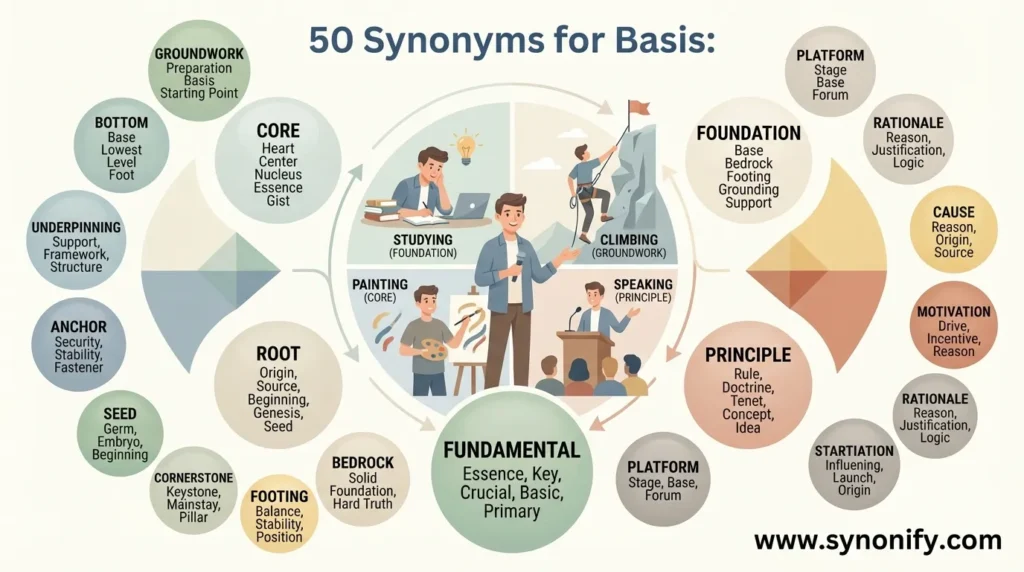 synonyms for basis