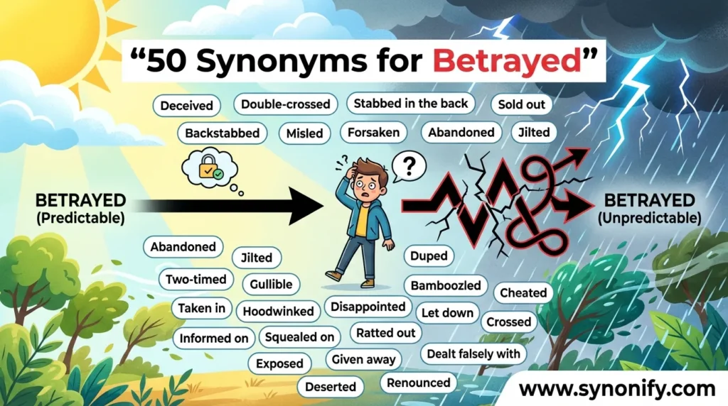 synonyms for betrayed