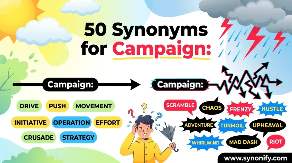 synonyms for campaign