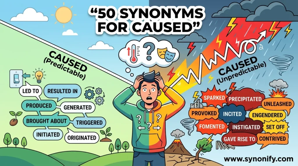 synonyms for caused