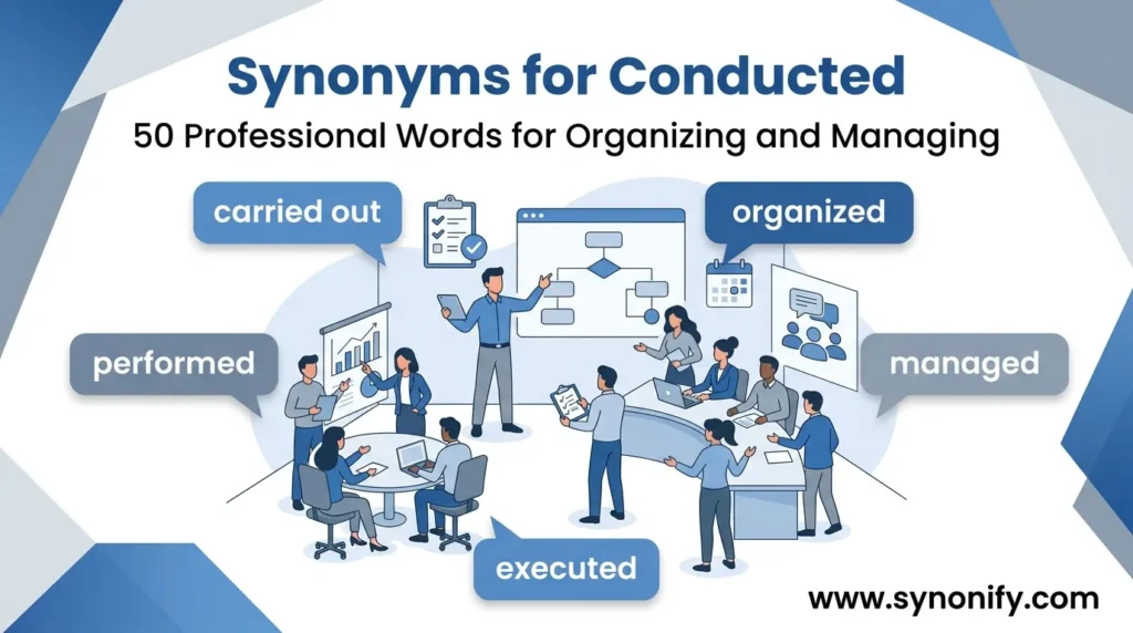 synonyms for conducted