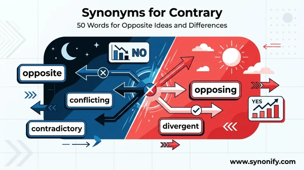 synonyms for contrary