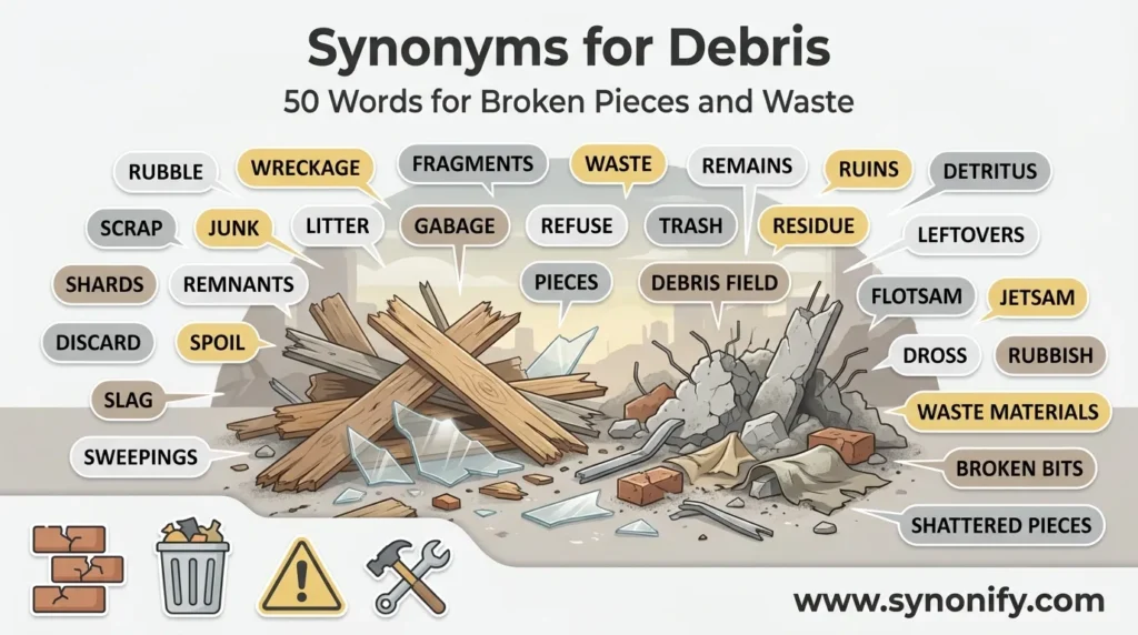 synonyms for debris