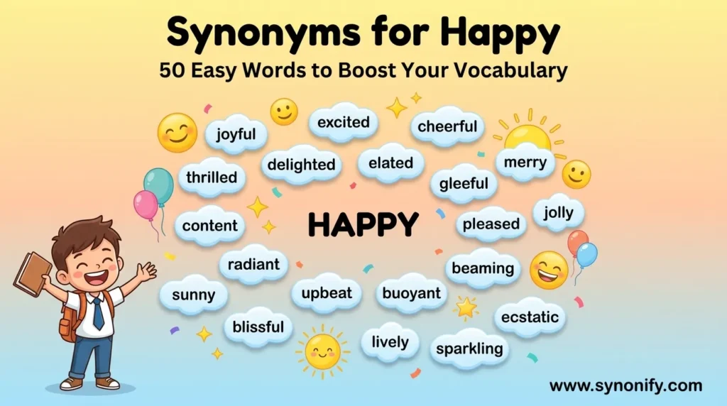 synonyms for happy