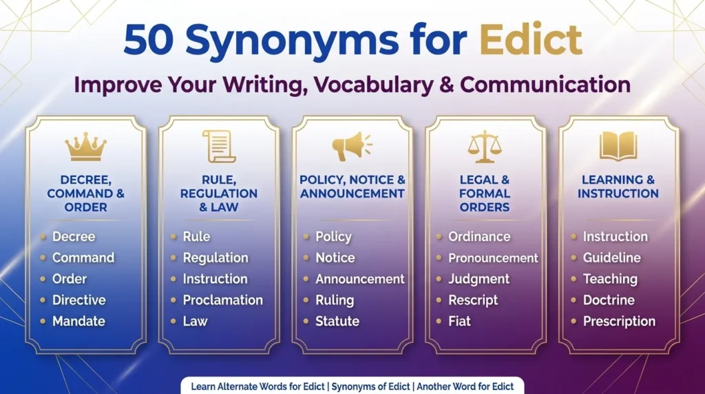 synonyms for edict