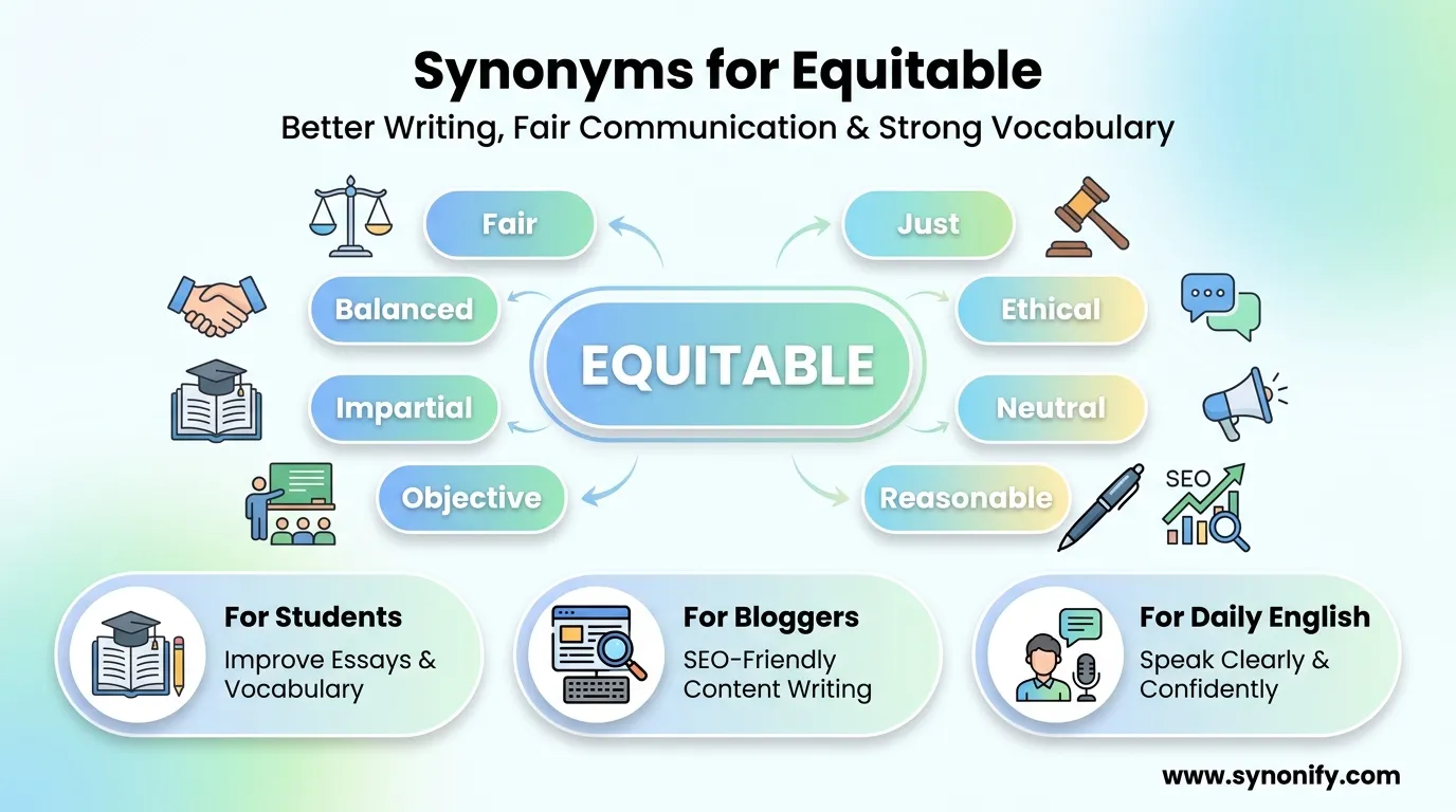 synonyms for equitable