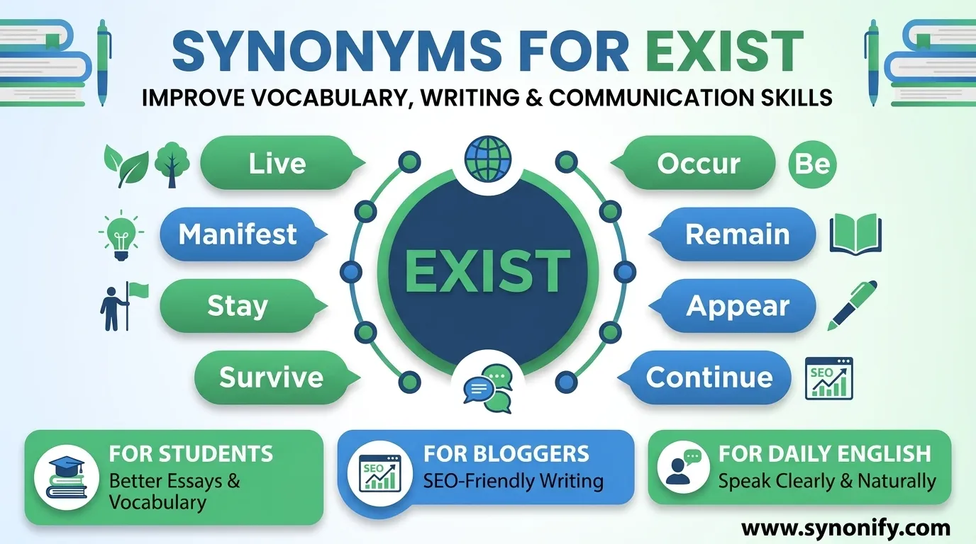 synonyms for exist